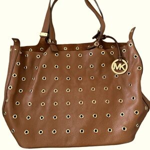 Michael Kors Camel Color Leather Handbag.